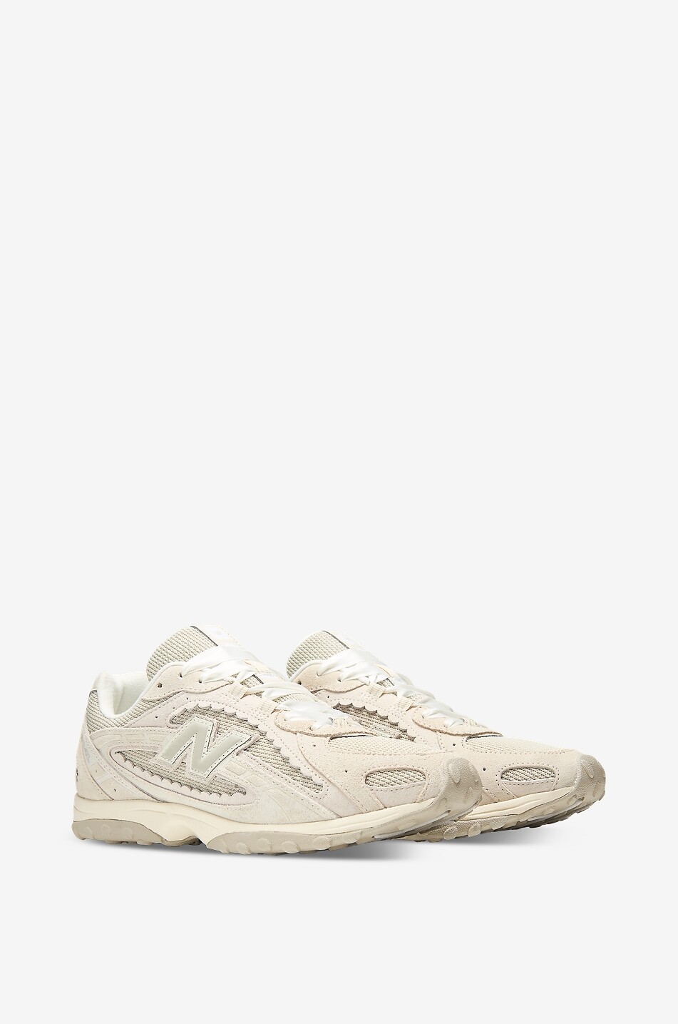 NEW BALANCE 204 suede and mesh low-top sneakers Women BEIGE 2