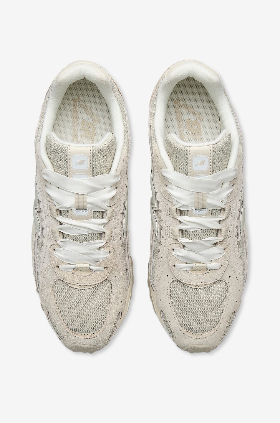 NEW BALANCE 204 suede and mesh low-top sneakers Women BEIGE 3