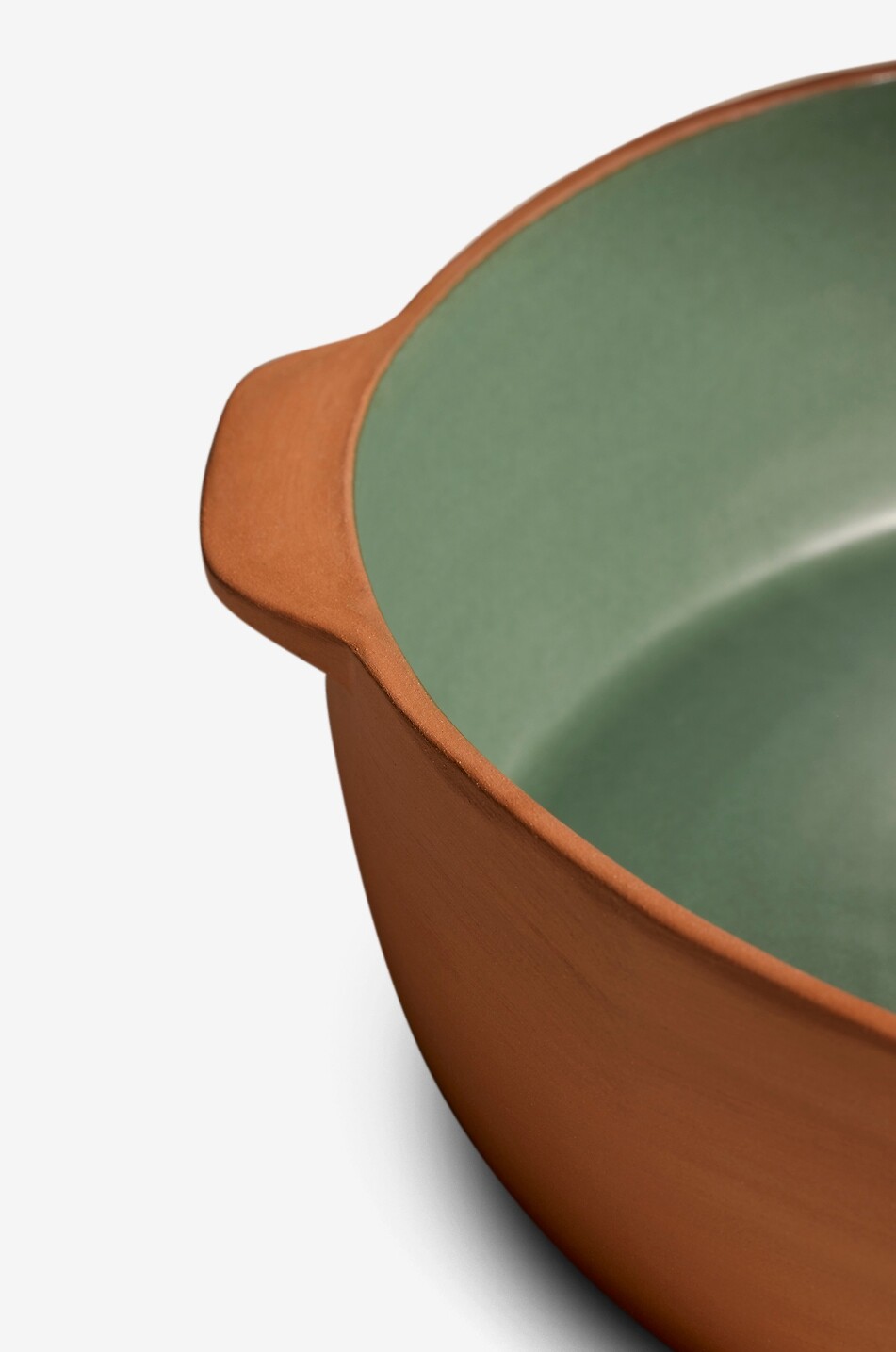 MAISON SARAH LAVOINE Plat rond en terre cuite Terra Maison VERT FONCÉ 2