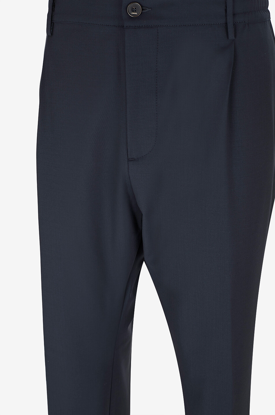 CRUNA Mitte slim trousers in blended virgin wool Men DARK BLUE 3
