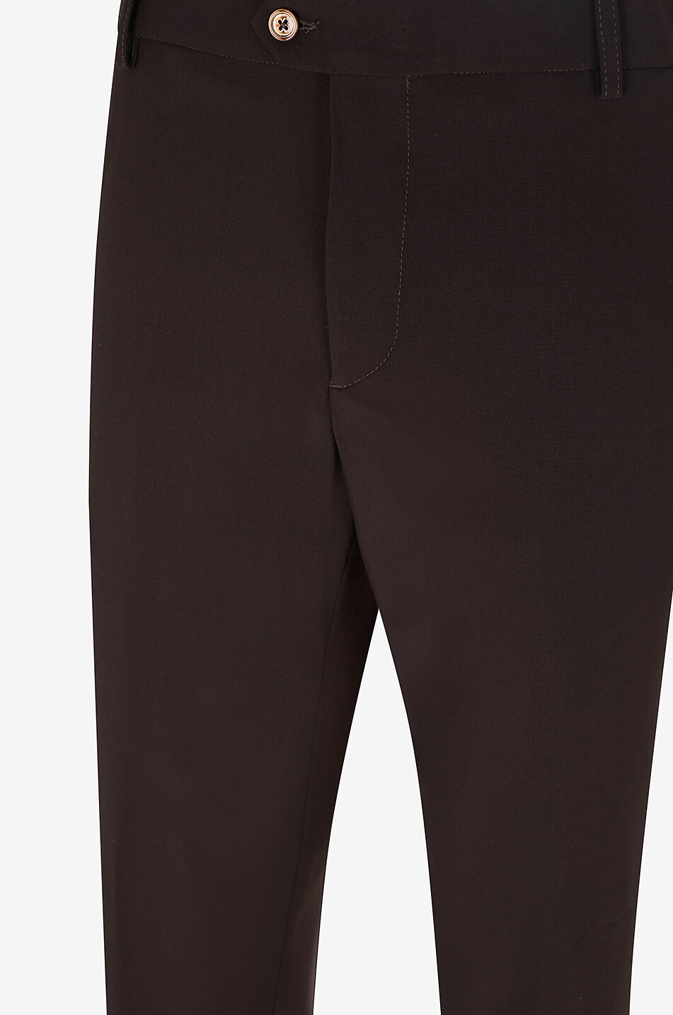 MARCO PESCAROLO Strike blended virgin wool straight trousers Men DARK BROWN 3