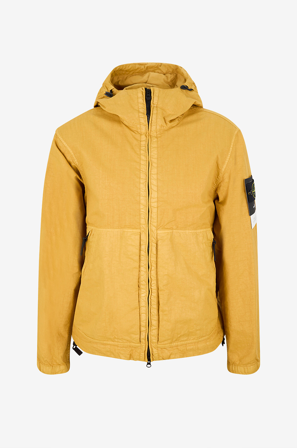 STONE ISLAND Veste légère courte à capuche en toile Homme JAUNE 1
