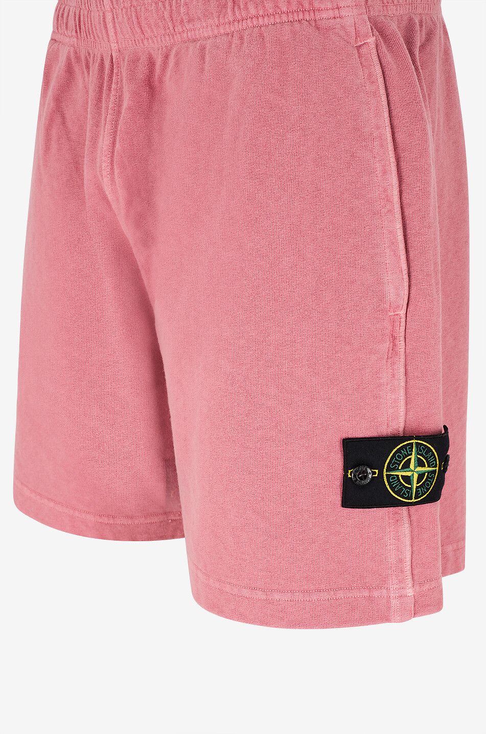 STONE ISLAND Bermuda aus Baumwolljersey mit Vintage-Effekt Herren ROSA 3
