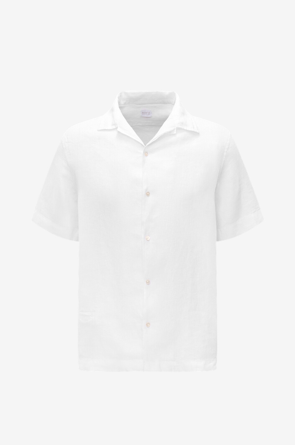 04651/ Straight Cuban collar linen shirt Men WHITE 1