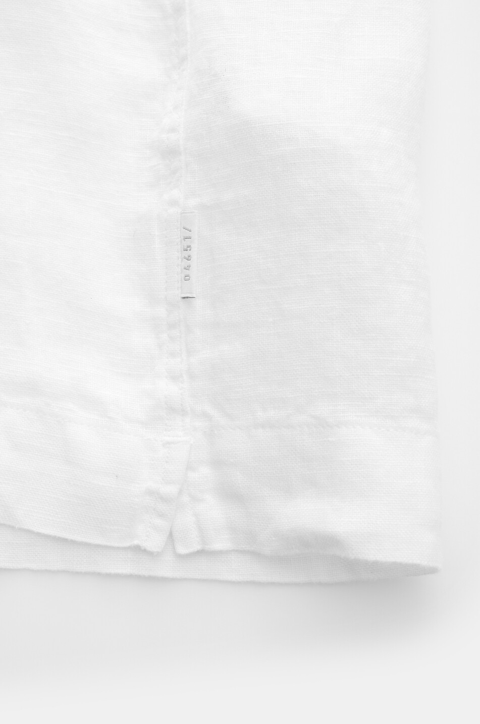 04651/ Straight Cuban collar linen shirt Men WHITE 4