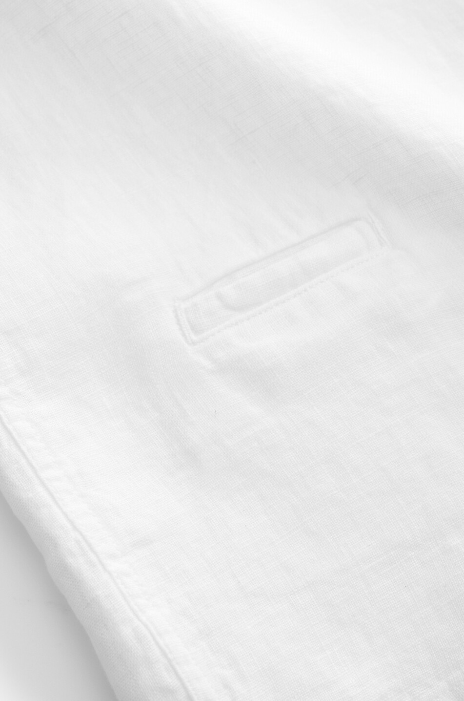 04651/ Straight Cuban collar linen shirt Men WHITE 5