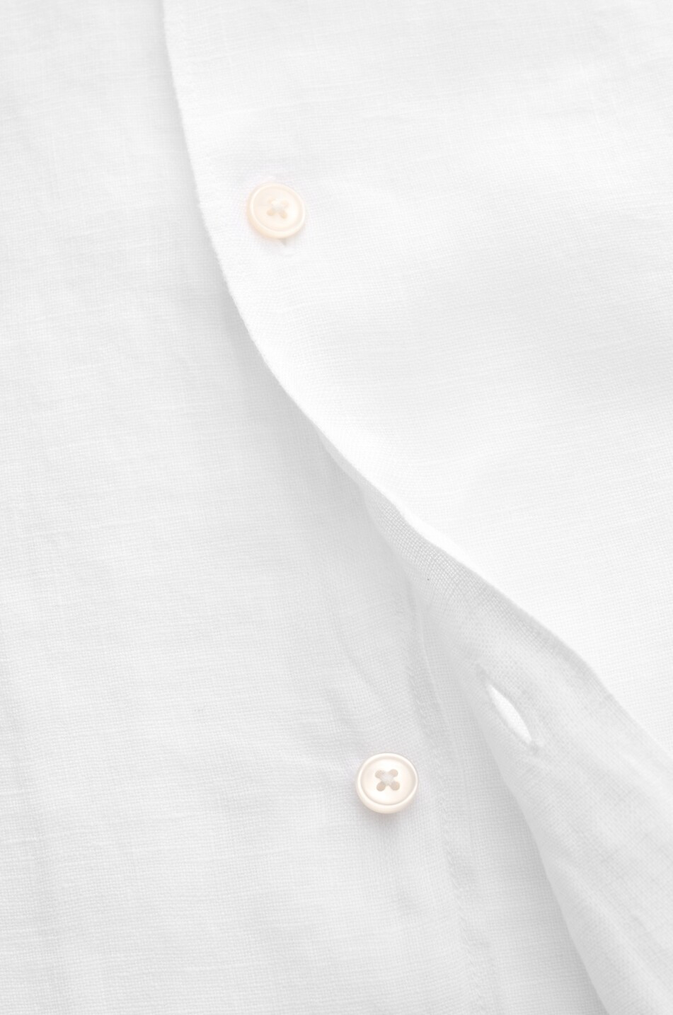 04651/ Straight Cuban collar linen shirt Men WHITE 6