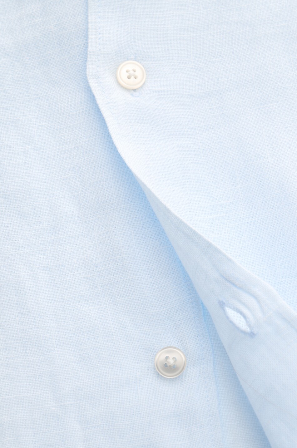 04651/ Chemise à col cubain droite en lin Homme BLEU CLAIR 4