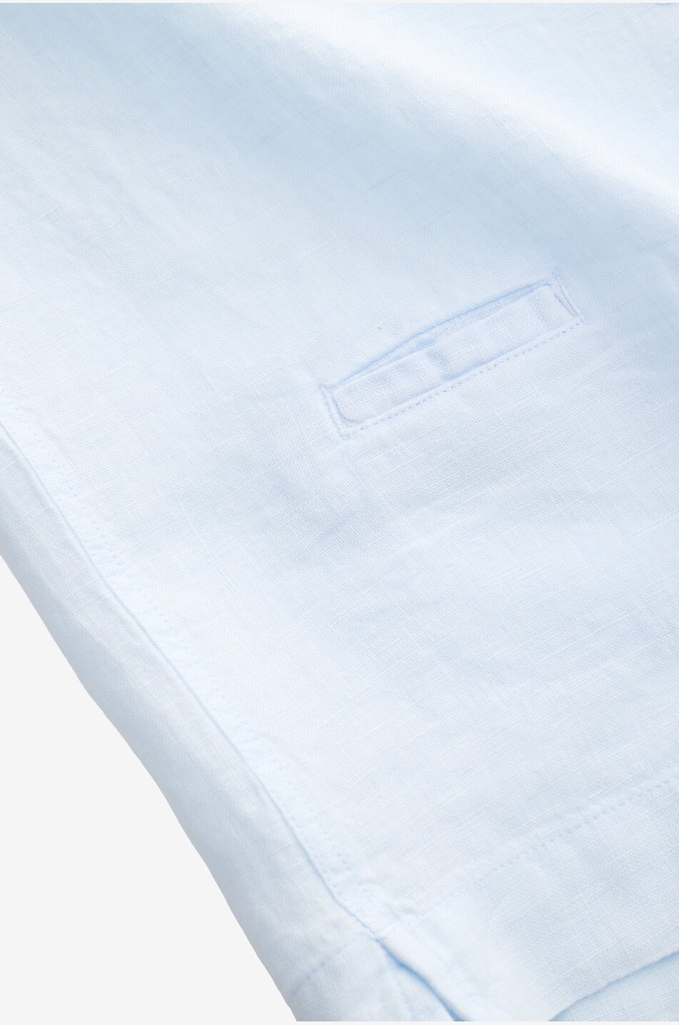 04651/ Chemise à col cubain droite en lin Homme BLEU CLAIR 5