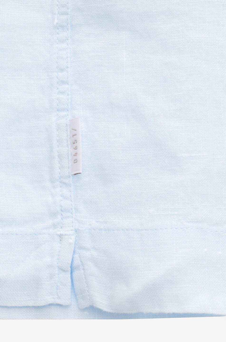 04651/ Chemise à col cubain droite en lin Homme BLEU CLAIR 6