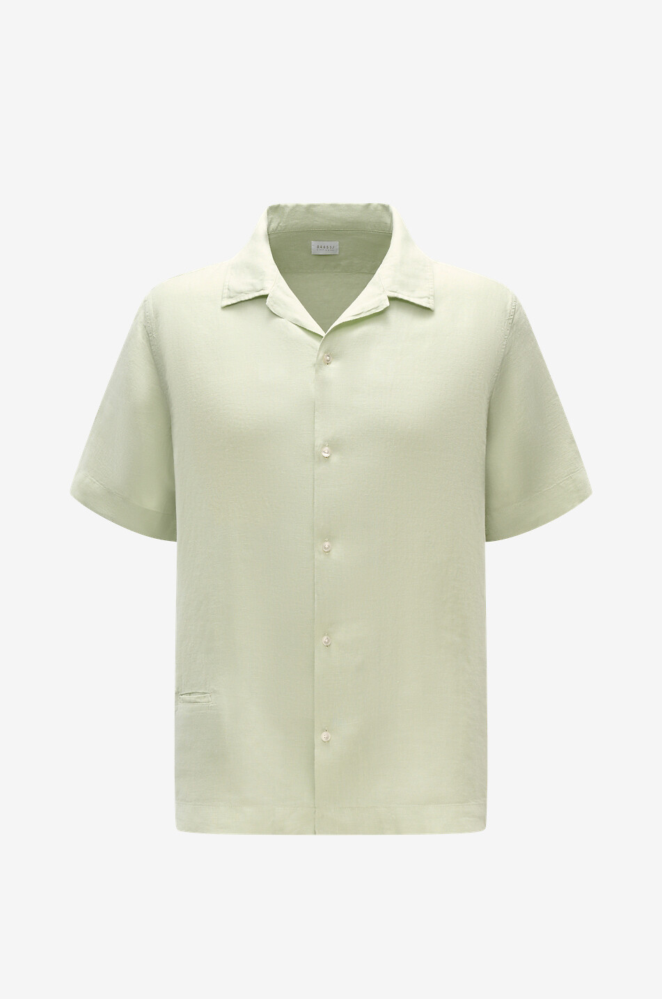 04651/ Straight Cuban collar linen shirt Men LIGHT KHAKI 1