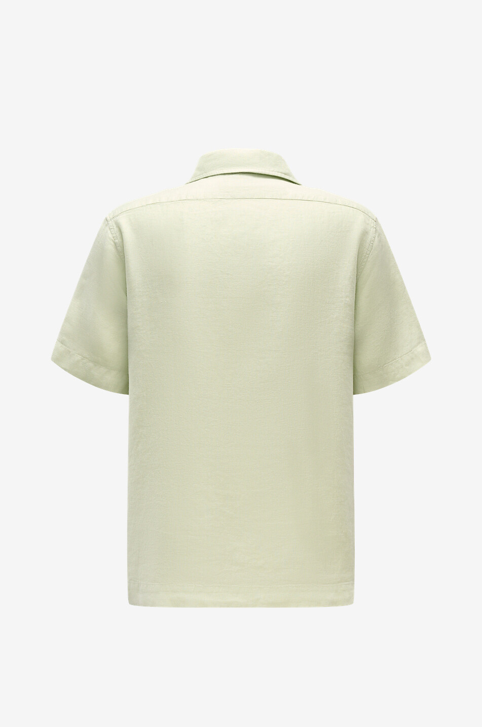 04651/ Straight Cuban collar linen shirt Men LIGHT KHAKI 2