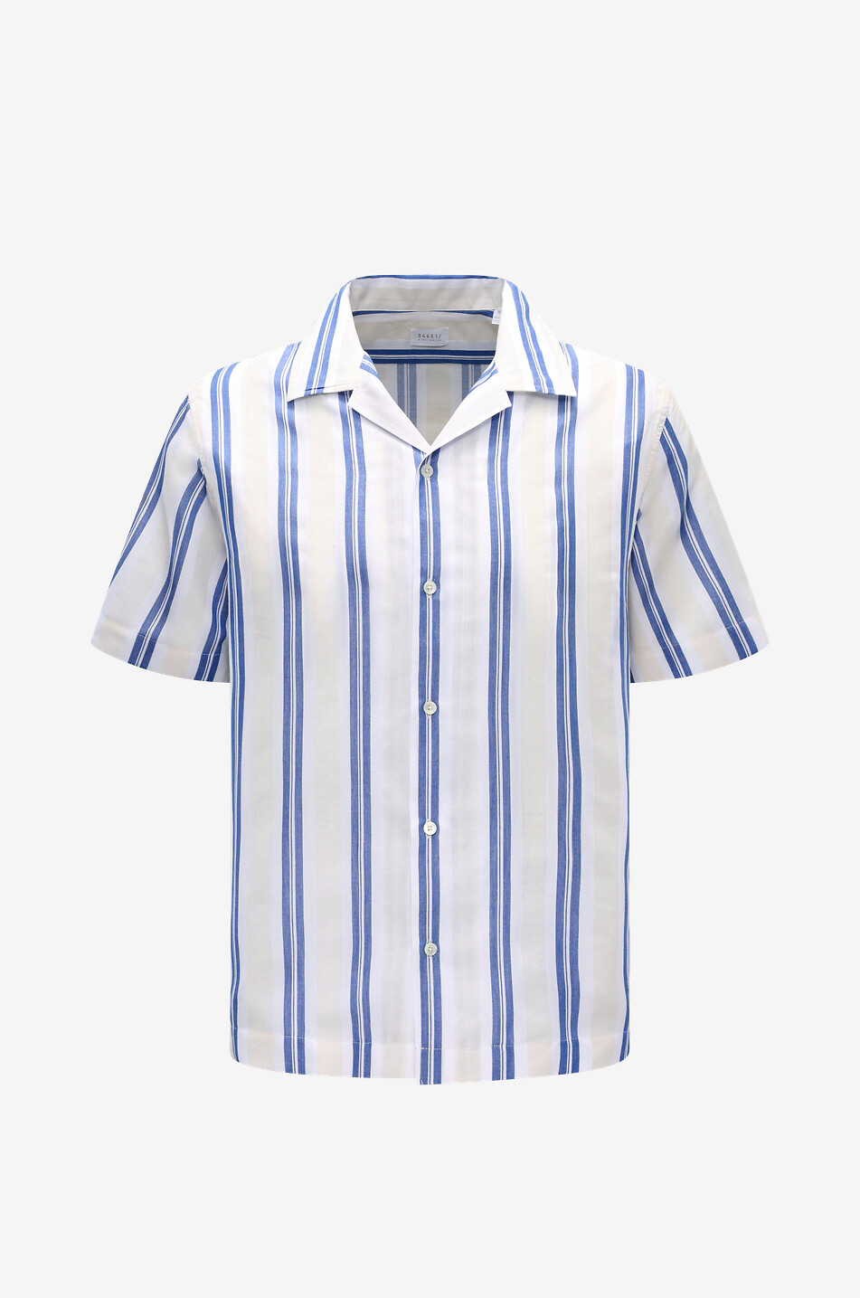 04651/ Striped cotton blend Cuban collar shirt Men WHITE 1