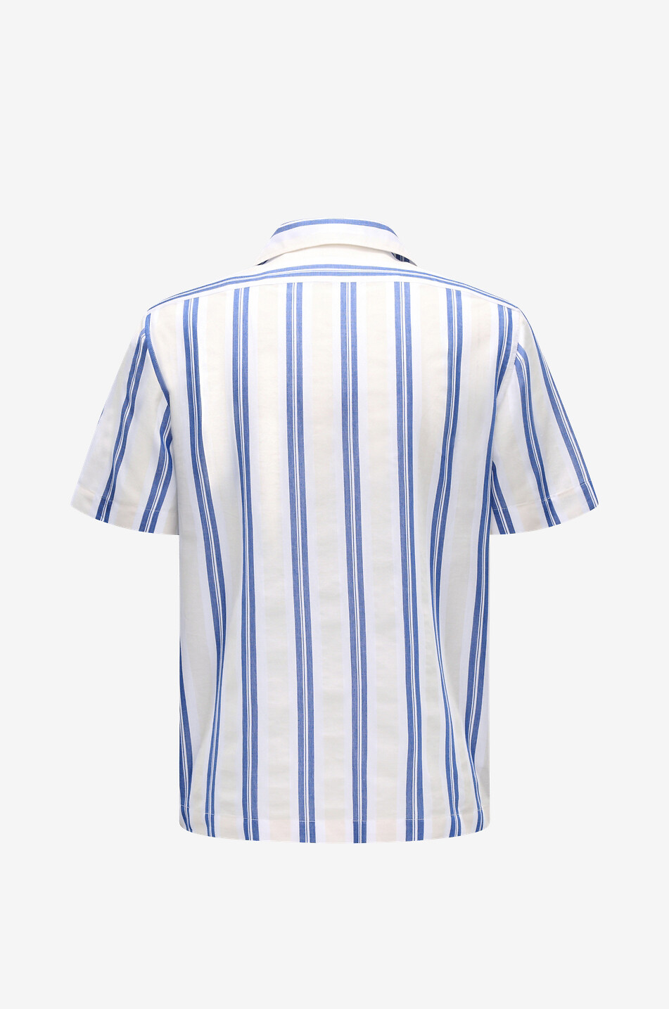 04651/ Striped cotton blend Cuban collar shirt Men WHITE 2