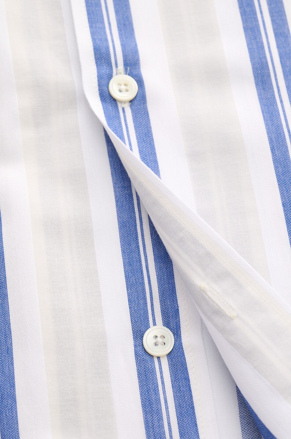 04651/ Striped cotton blend Cuban collar shirt Men WHITE 4