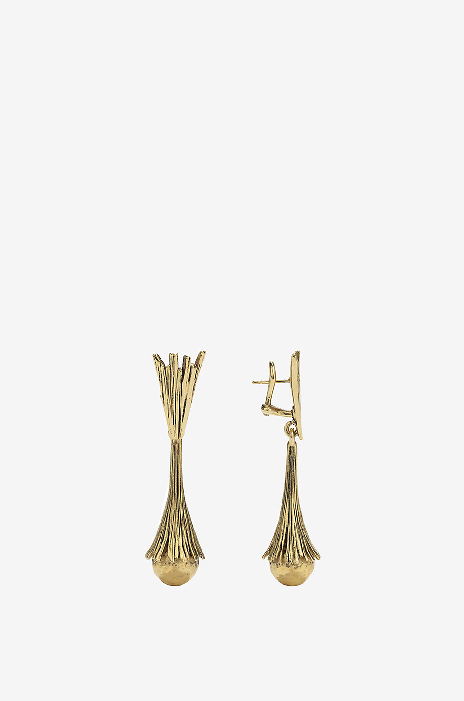 Boucles d'oreilles dorées pendantes Comètes