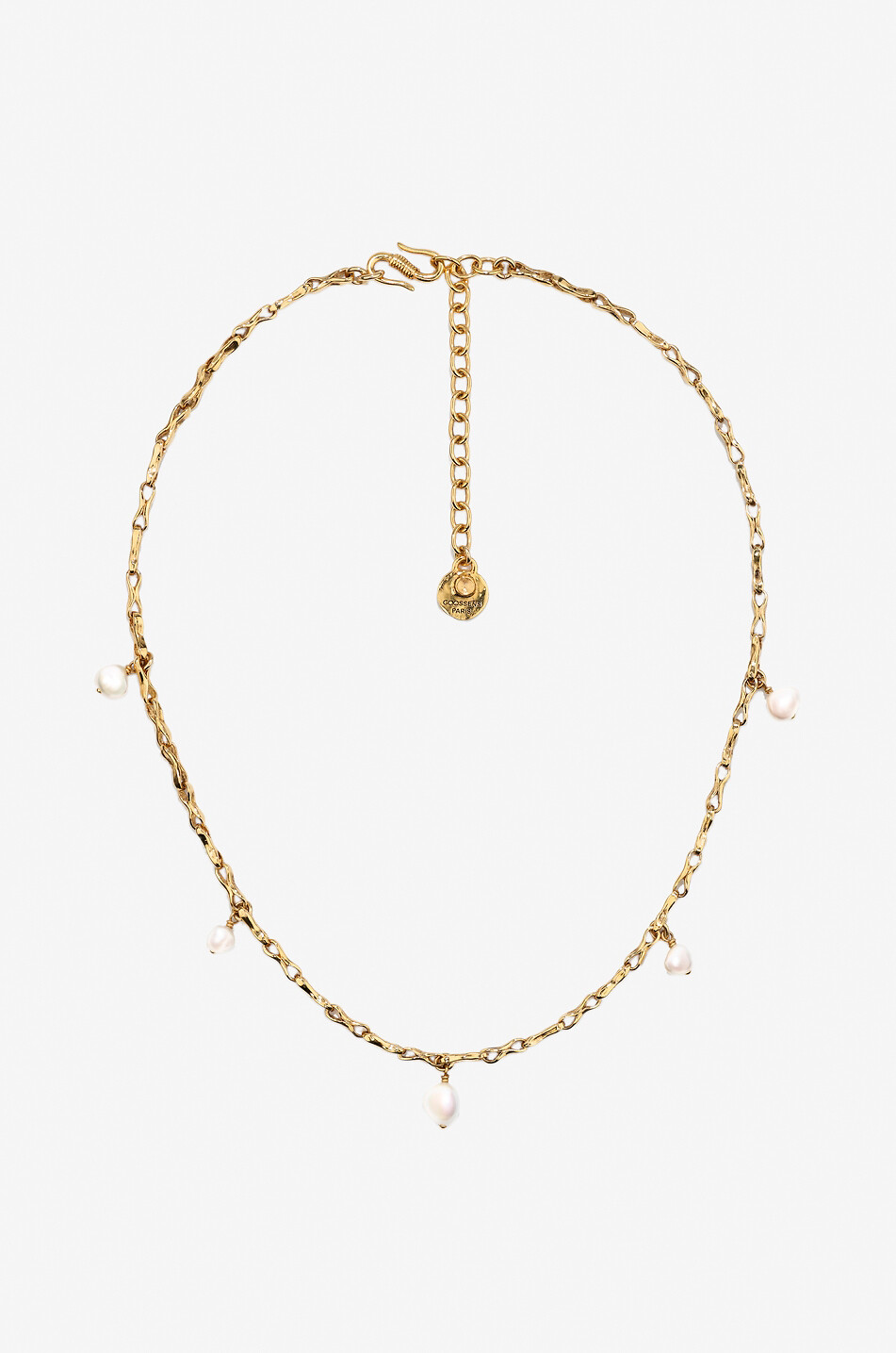 GOOSSENS PARIS Collier doré orné de perles Riviera Pampilles Femme BLANC CASSE 1