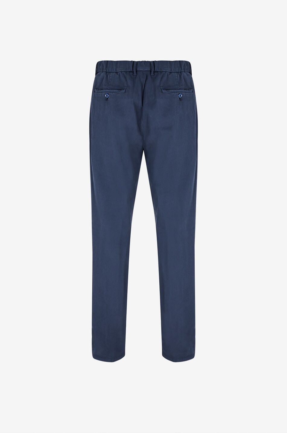 MARCO PESCAROLO Pantalon slim en sergé de coton et soie Evo Homme BLEU FONCE 2