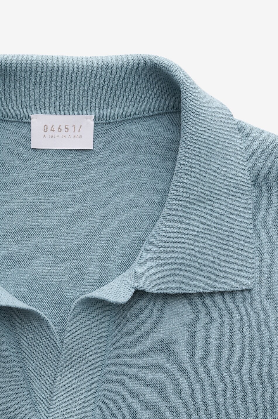04651/ Polo à col polo en coton Crepe Cotton Johnny Homme BLEU 3