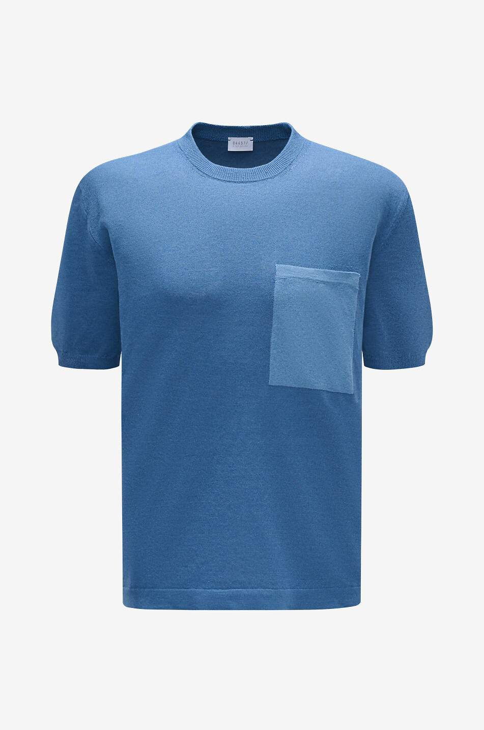 04651/ T-Shirt mit Rundhalsausschnitt aus Leinen und Baumwolle Herren MITTELBLAU 1