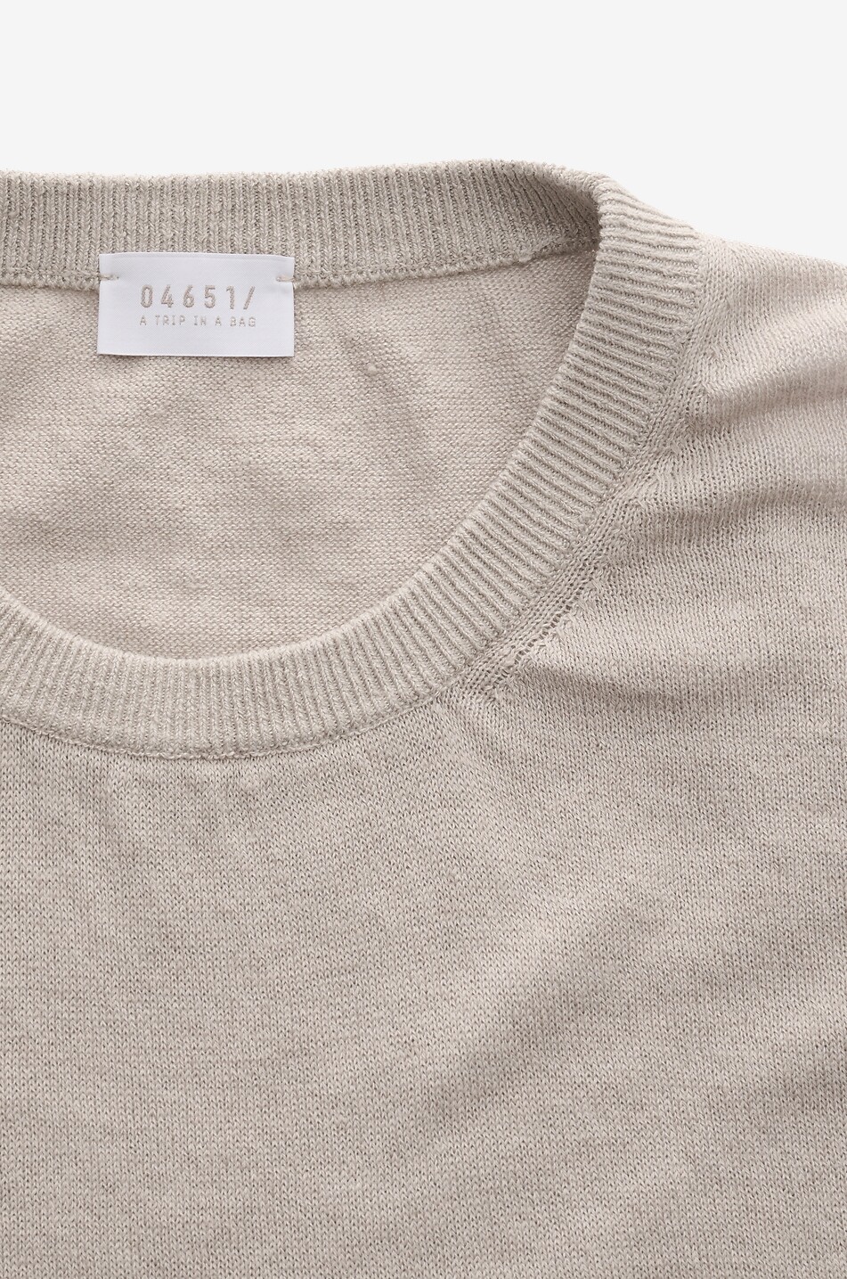 04651/ T-Shirt mit Rundhalsausschnitt aus Leinen und Baumwolle Herren GRAU 4