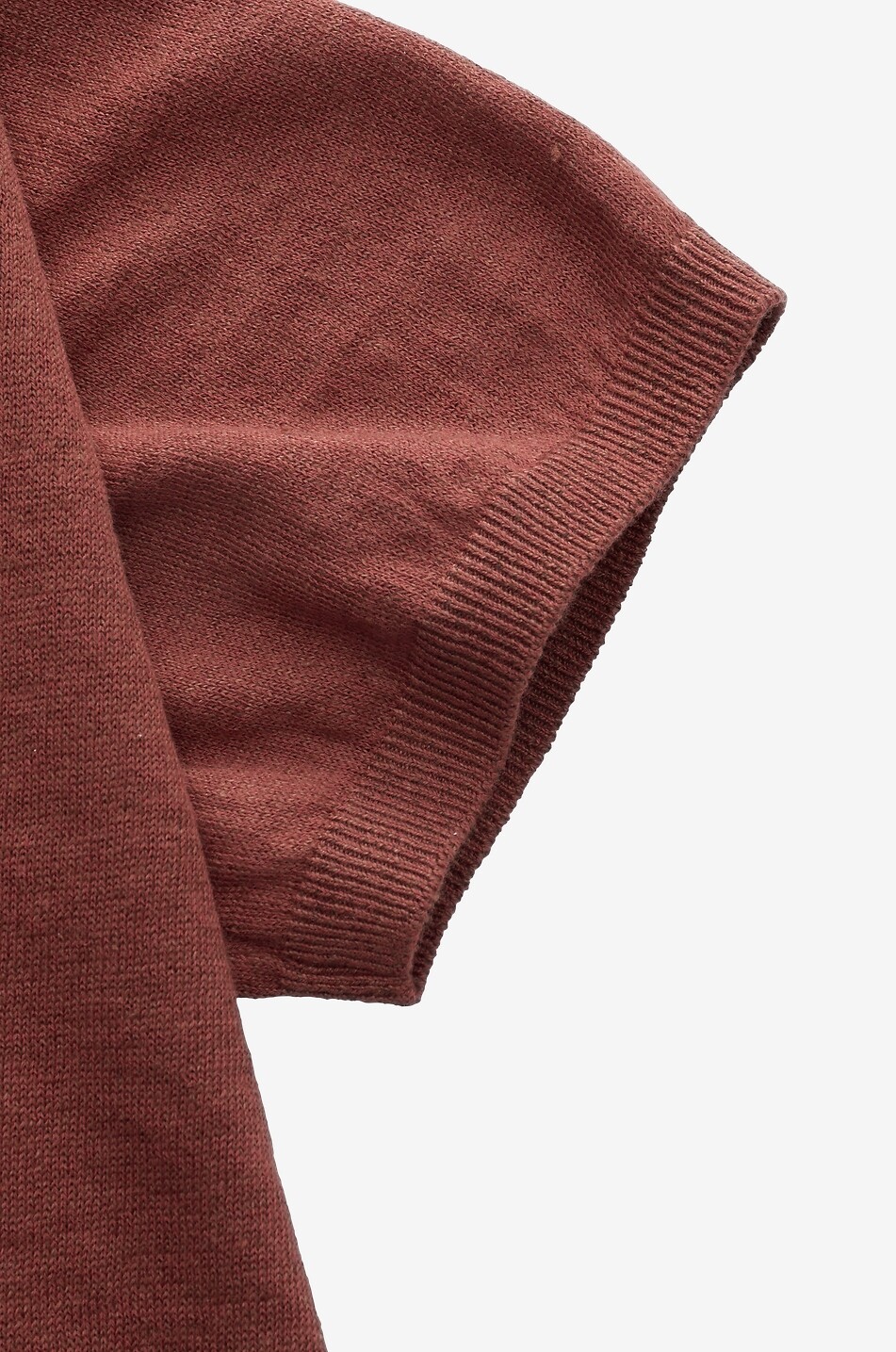 04651/ T-Shirt mit Rundhalsausschnitt aus Leinen und Baumwolle Herren DUNKELROT 5