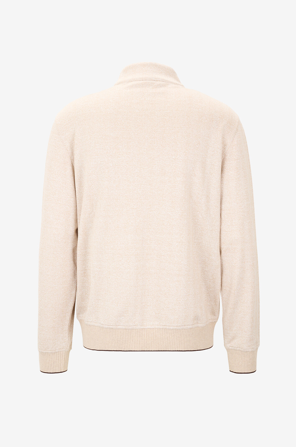 MAURIZIO BALDASSARI Bomber jacket with stand collar in linen and silk Men Light beige 3