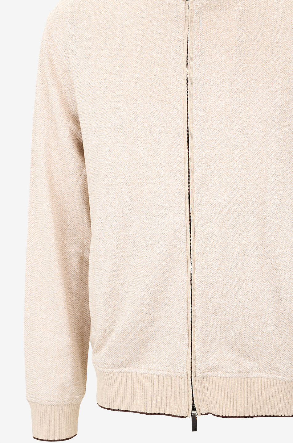 MAURIZIO BALDASSARI Bomber jacket with stand collar in linen and silk Men Light beige 5