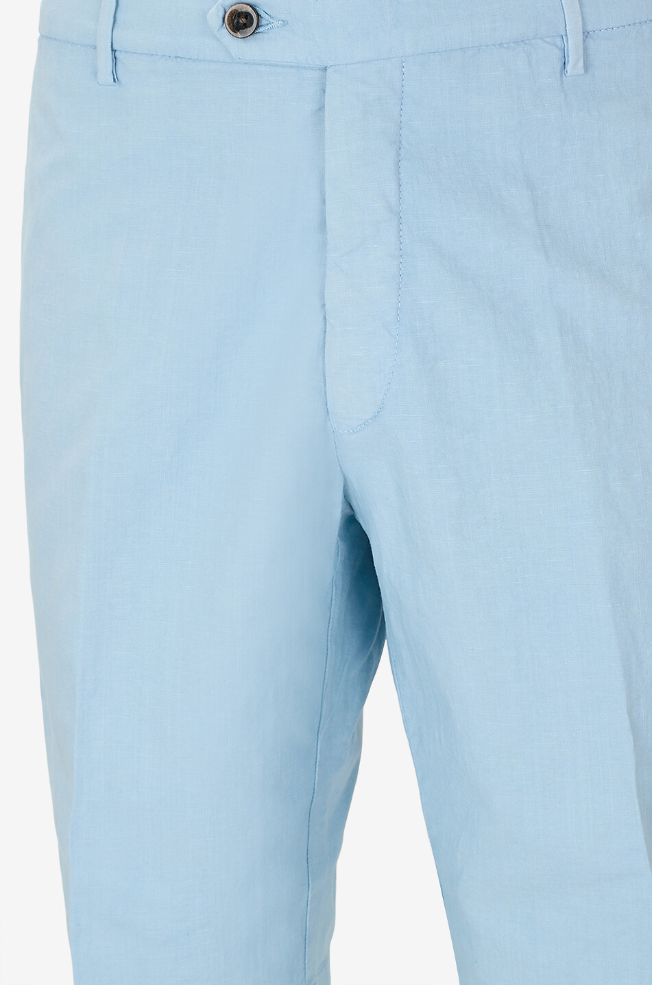 BONGENIE Bermuda shorts in cotton and linen canvas Men LIGHT BLUE 3