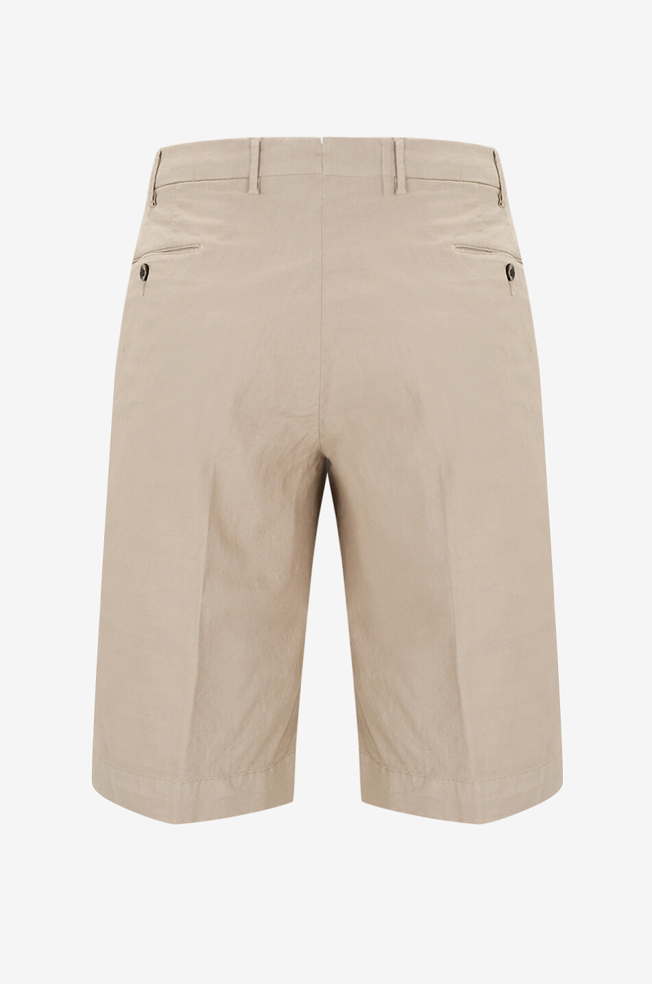 BONGENIE Bermuda shorts in cotton and linen canvas Men LIGHT GREY 2