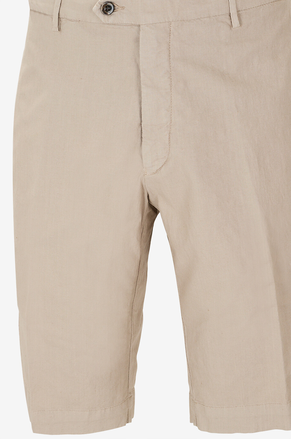 BONGENIE Bermuda shorts in cotton and linen canvas Men LIGHT GREY 3