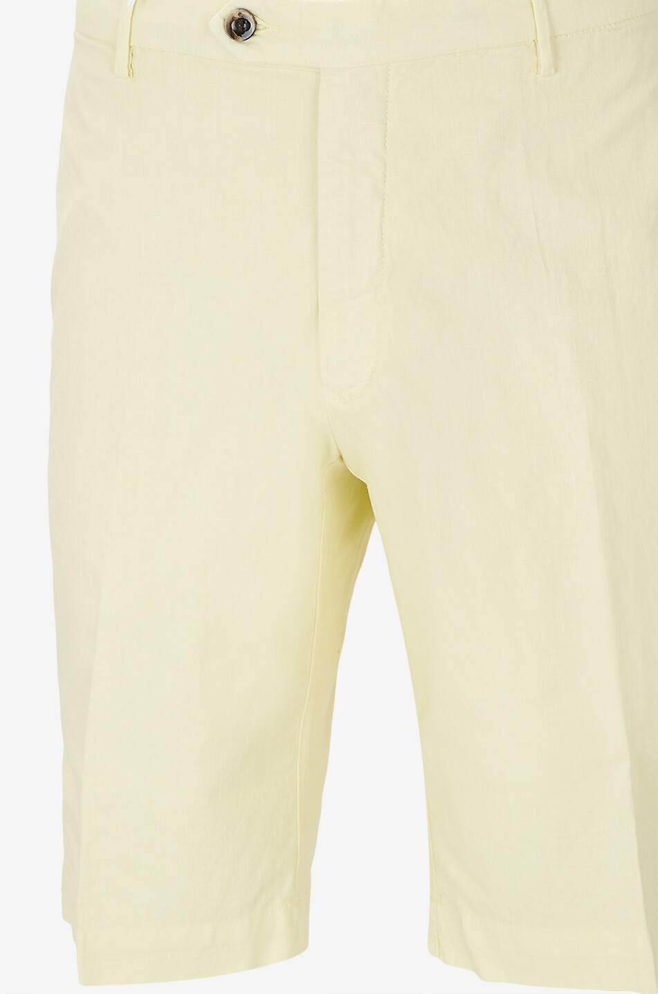 BONGENIE Bermuda shorts in cotton and linen canvas Men LIGHT YELLOW 3