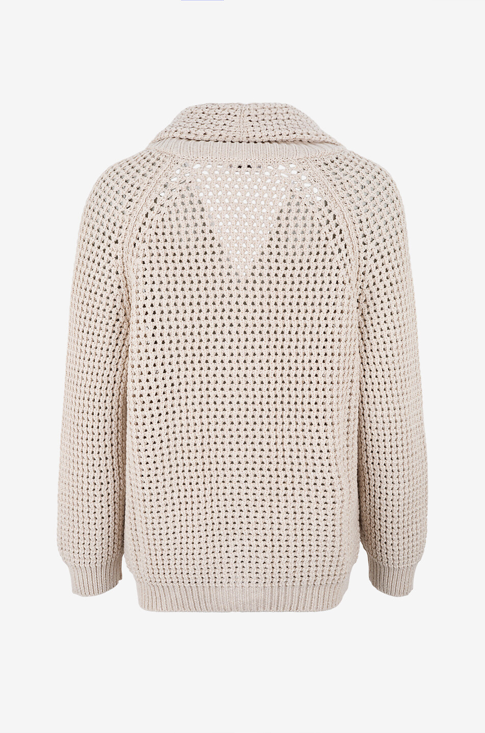 BRUNELLO CUCINELLI Oversized shawl collar cardigan in blended cotton Women Light beige 2