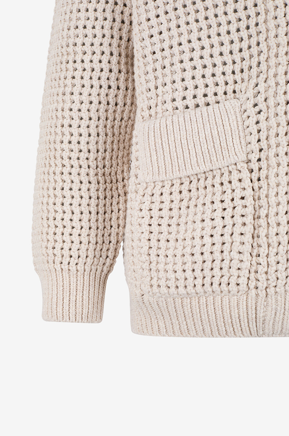 BRUNELLO CUCINELLI Oversized shawl collar cardigan in blended cotton Women Light beige 3