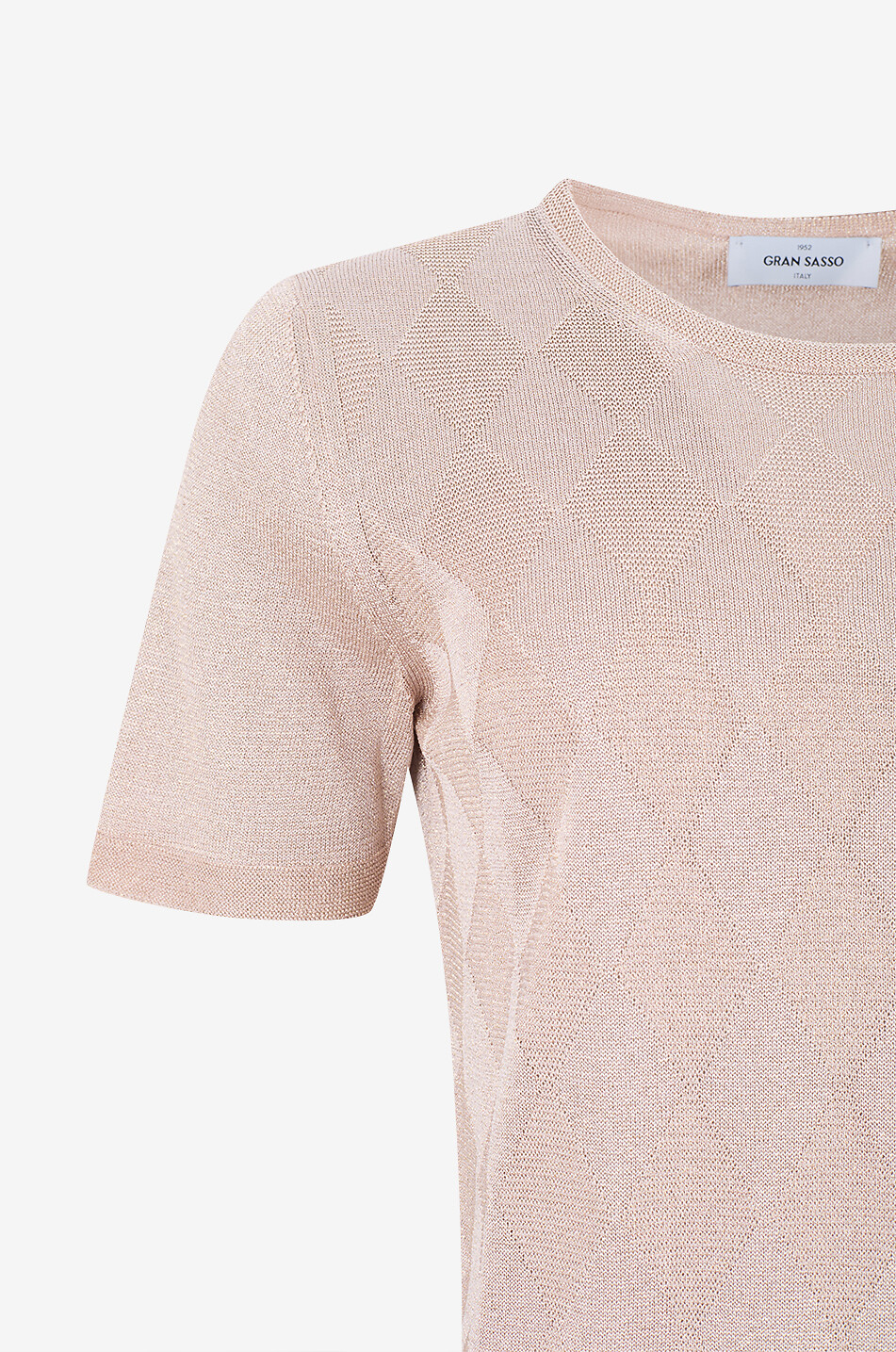 GRAN SASSO Kurzärmeliger Pullover mit Rundhalsausschnitt aus Viskose Damen HELLBRAUN 7