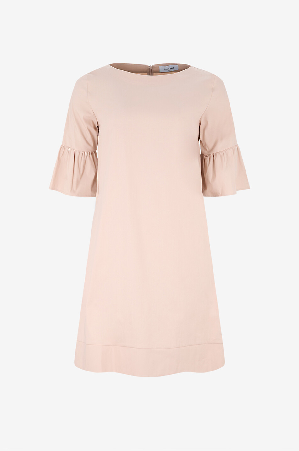 GRAN SASSO Mid-length boatneck dress in cotton blend Women LIGHT PINK 1