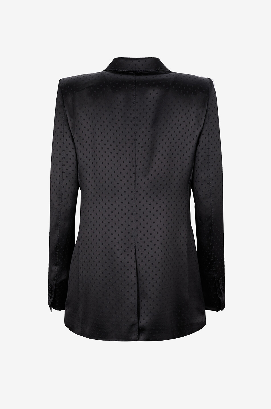 TOM FORD Polka dot double-breasted viscose silk blazer Women BLACK 2