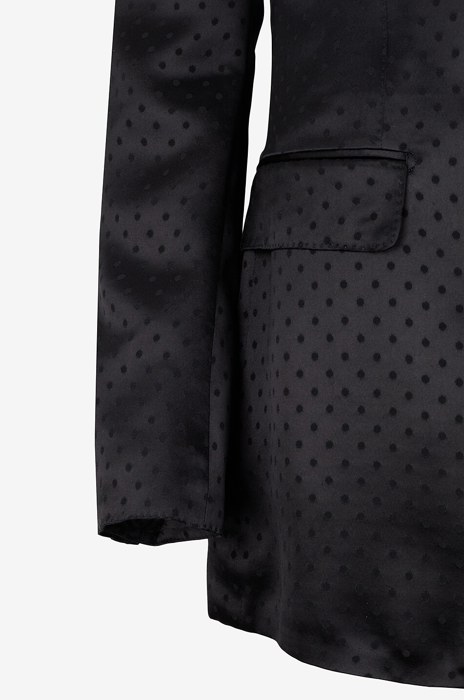 TOM FORD Polka dot double-breasted viscose silk blazer Women BLACK 3