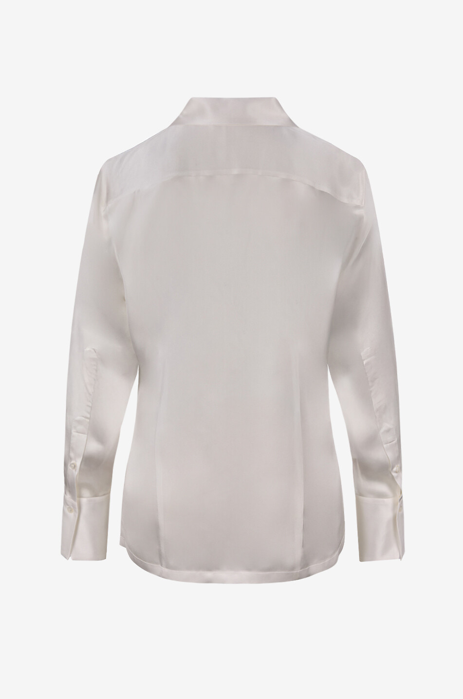 BARBARA BUI Oversized collar silk satin shirt Women WHITE 2