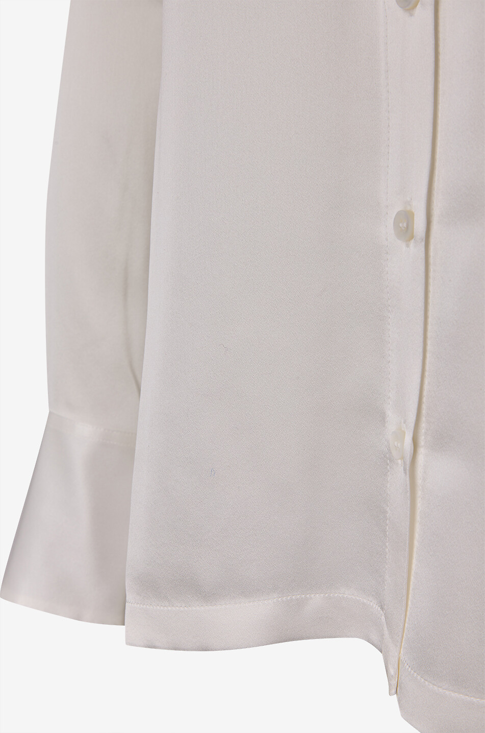 BARBARA BUI Oversized collar silk satin shirt Women WHITE 3