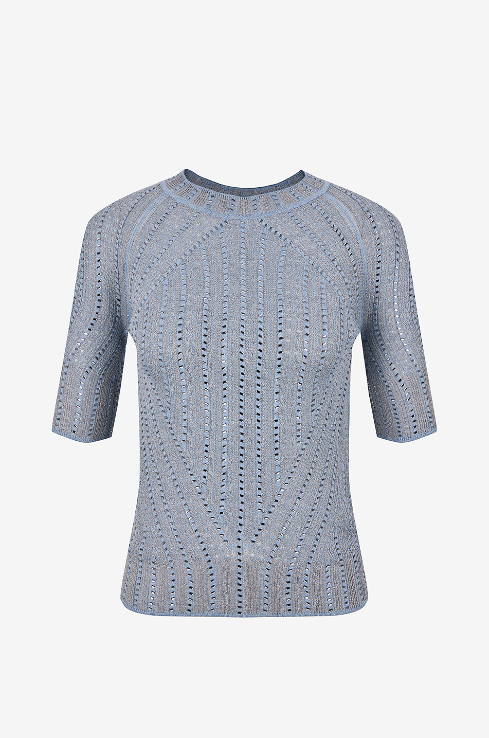 ERMANNO SCERVINO Pullover mit Rundhalsausschnitt mit Kristallverzierung aus Baumwolle Damen BUNT 1