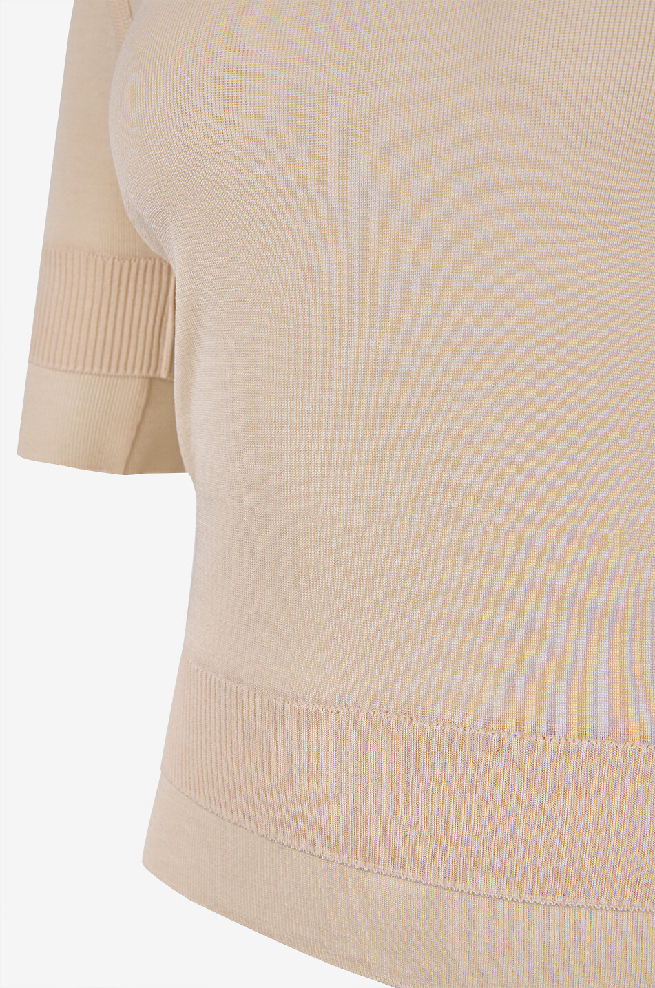 LEMAIRE T-Shirt mit Rundhalsausschnitt aus Viskose und Seide Damen CREMEFARBEN 3