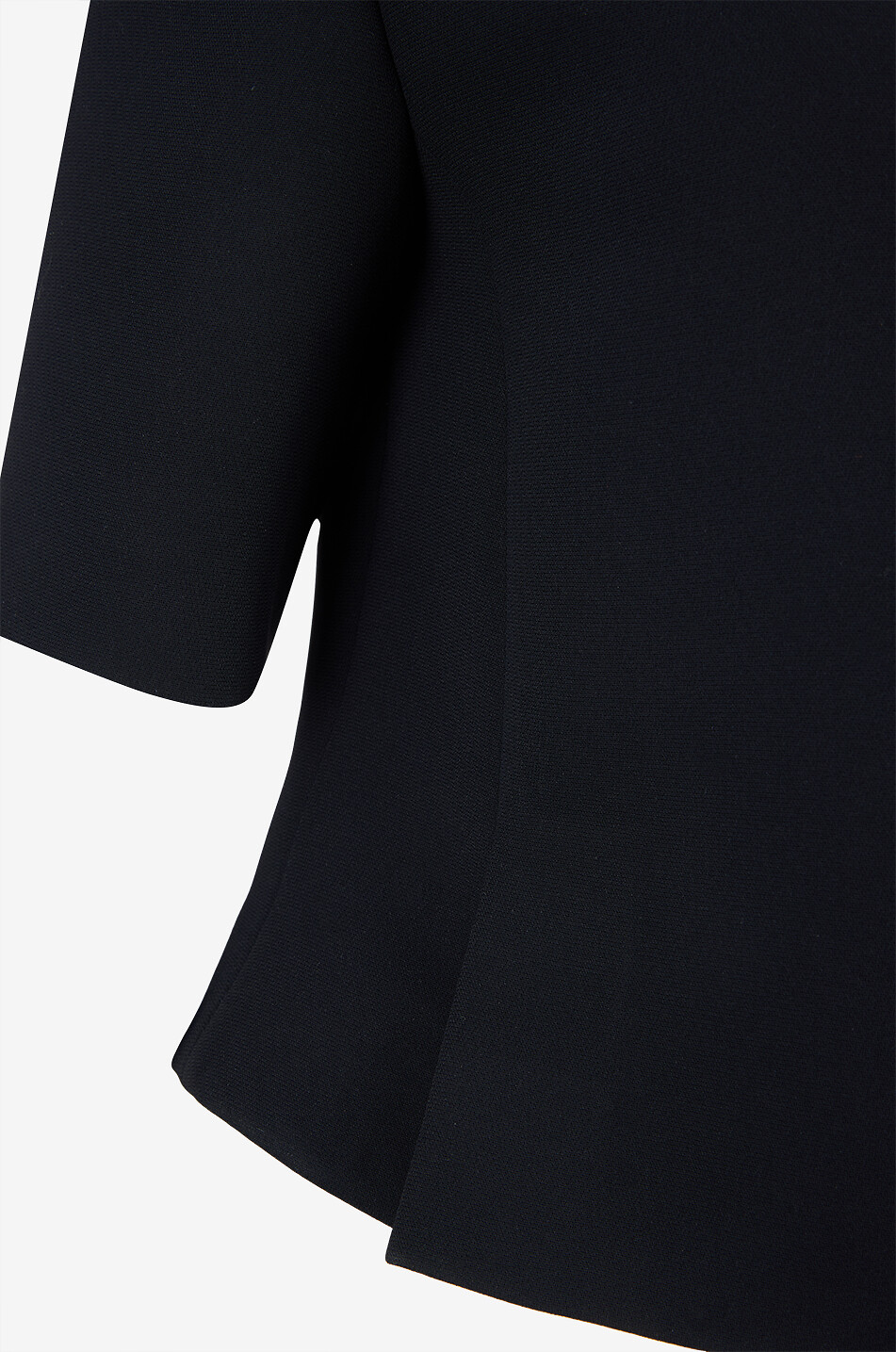 KHAITE Franc lightweight fitted crop jacket with square neckline Women BLACK 3