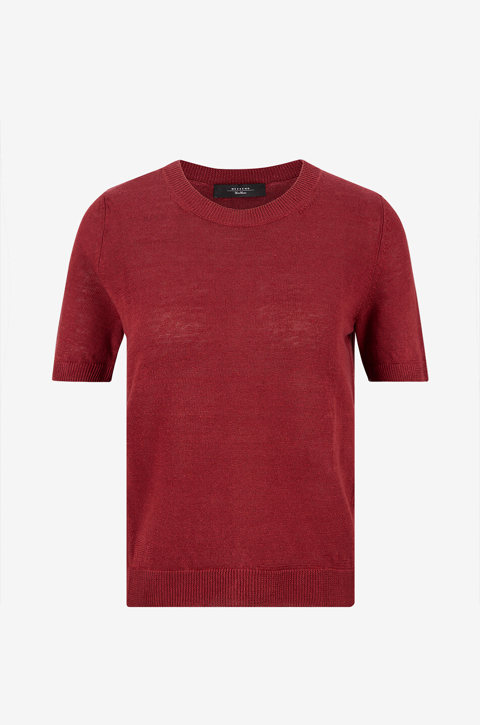 T-Shirt mit Rundhalsausschnitt aus Leinen Panco