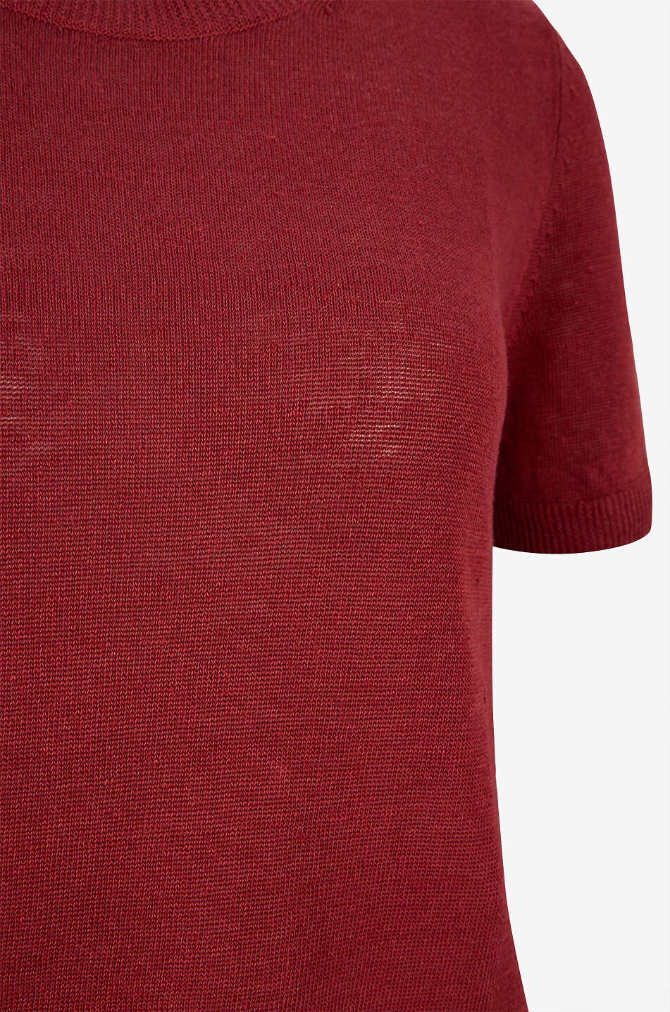 WEEKEND MAX MARA T-Shirt mit Rundhalsausschnitt aus Leinen Panco Damen ROT 3