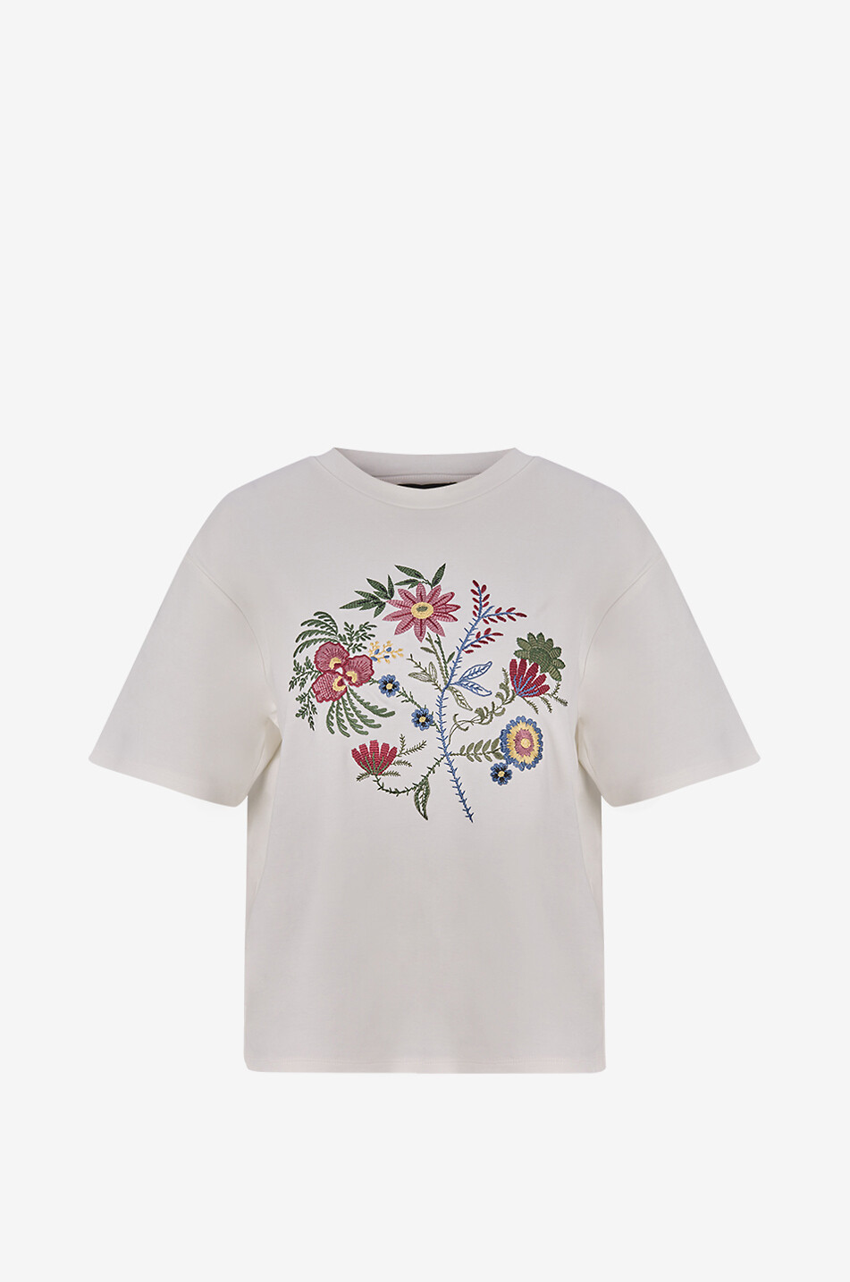 West embroidered cotton short-sleeved T-shirt - WEEKEND MAX MARA