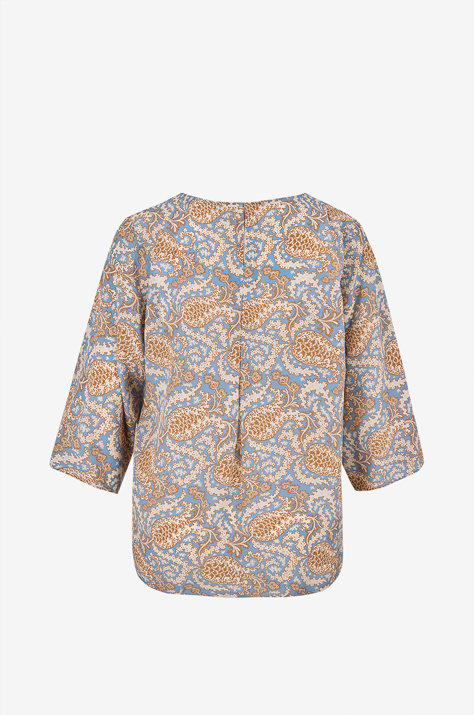 WEEKEND MAX MARA Ginnico silk crepe boatneck printed blouse Women LIGHT BLUE 2
