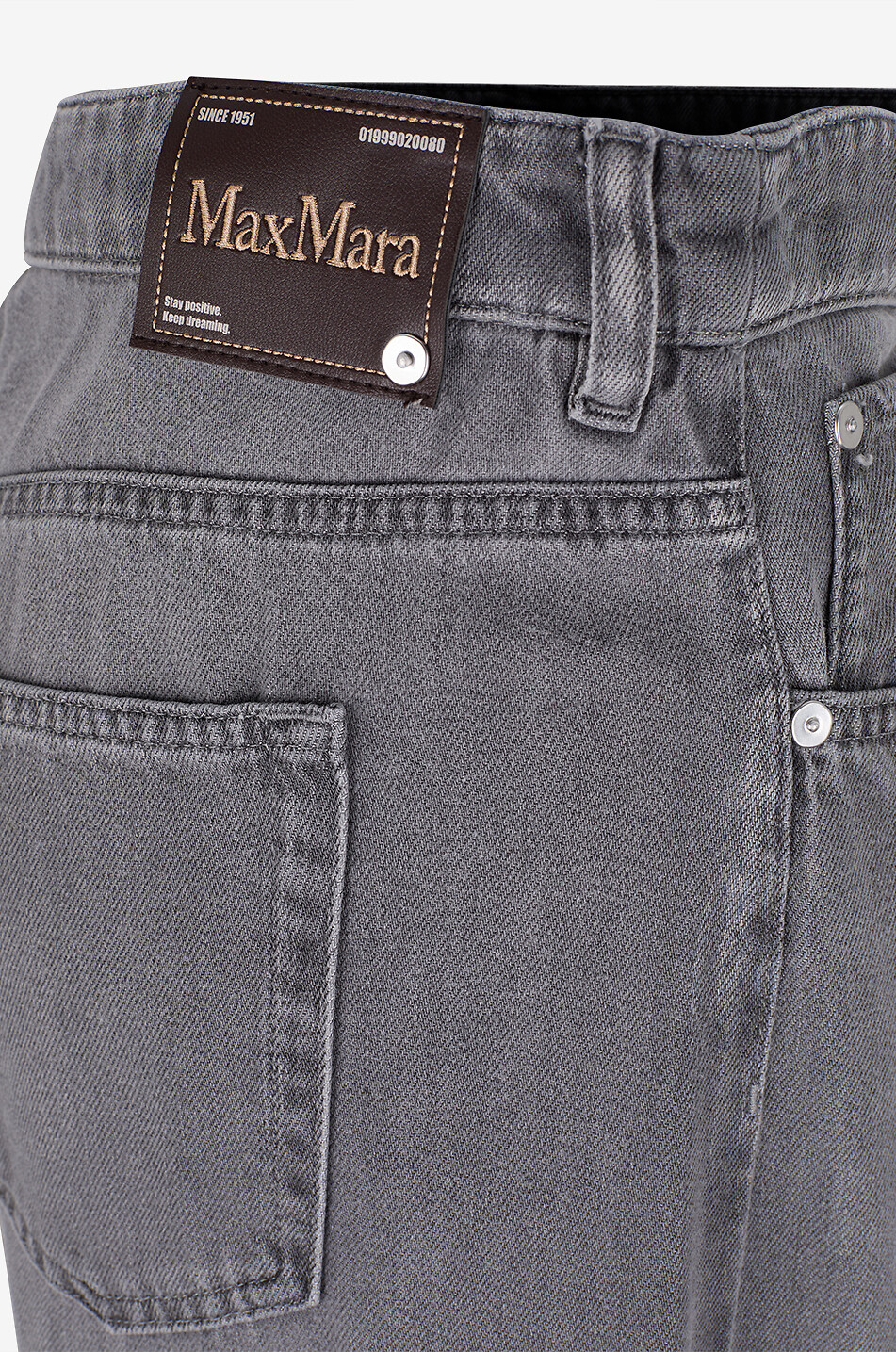 'S MAX MARA Wide-leg straight jeans in cotton denim Women BLACK 3