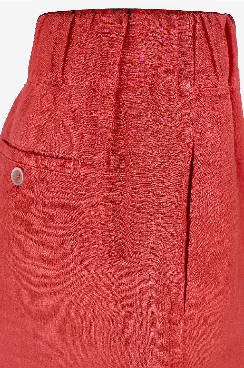 120% LINO Short en lin Femme ROUGE MOYEN 3