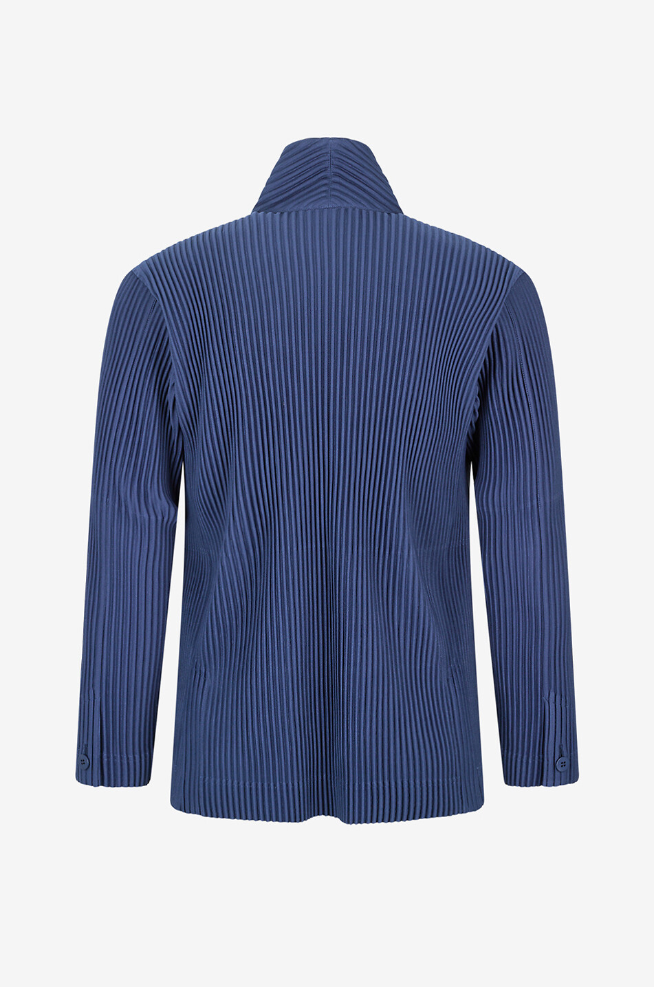 HOMME PLISSÉ ISSEY MIYAKE Fitted pleated short jersey blazer Men DARK BLUE 3